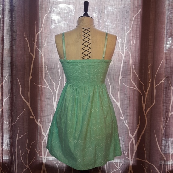Seafoam Green Sun Dress w/ Starlight Pattern - Picture 4 of 5